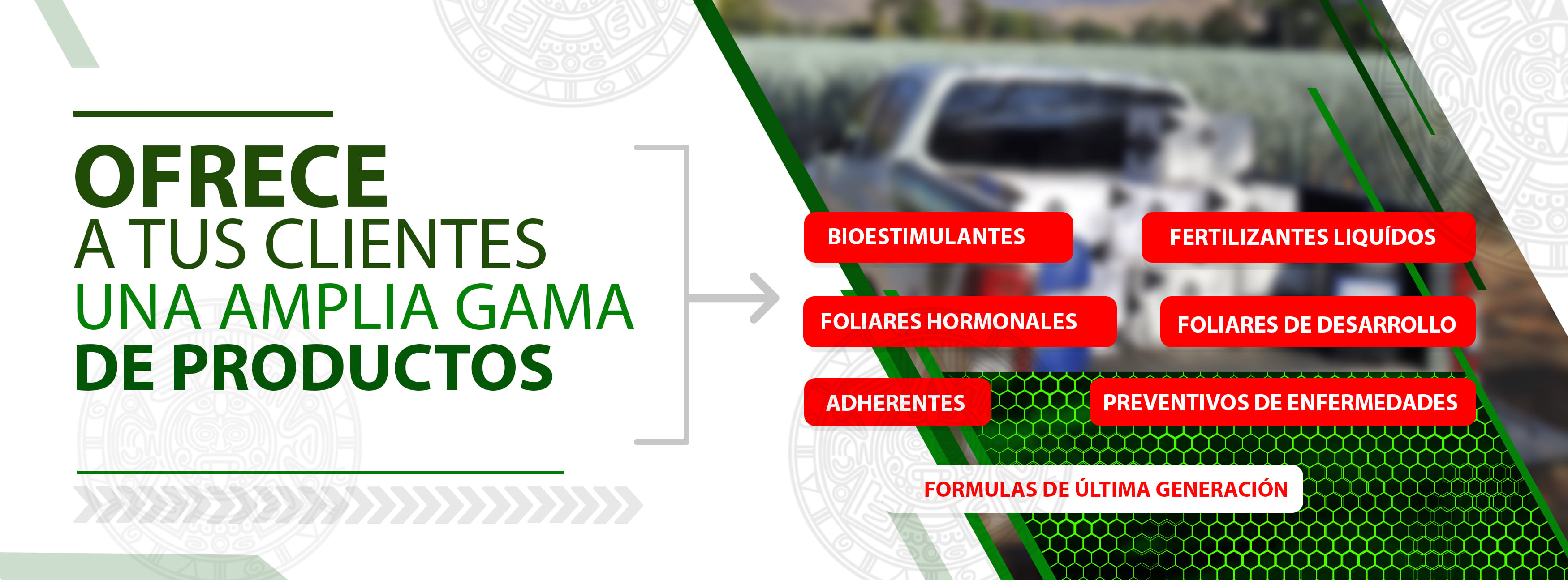 Productos para distribuidores agricolas desde bioestimulantes fertilizantes organicos enraizadores