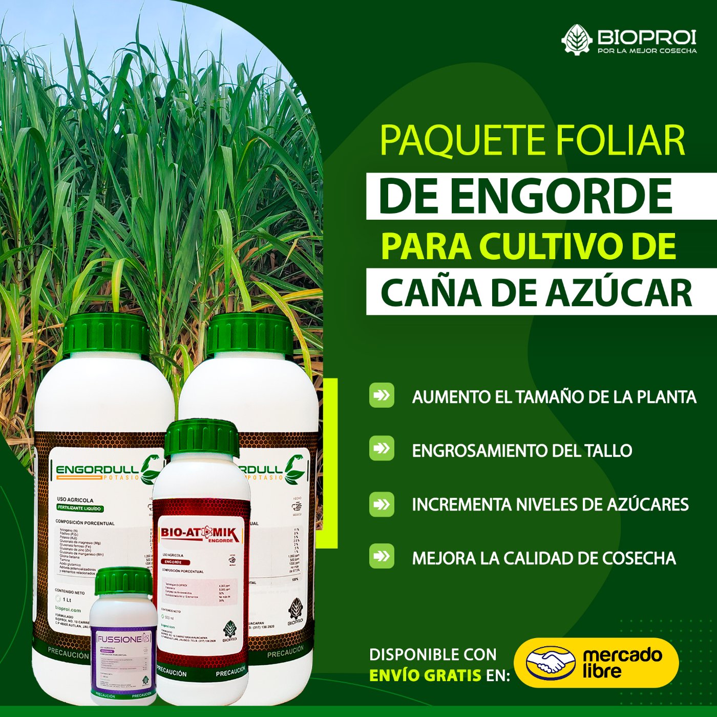 Foliar de engorde para caña de azúcar 