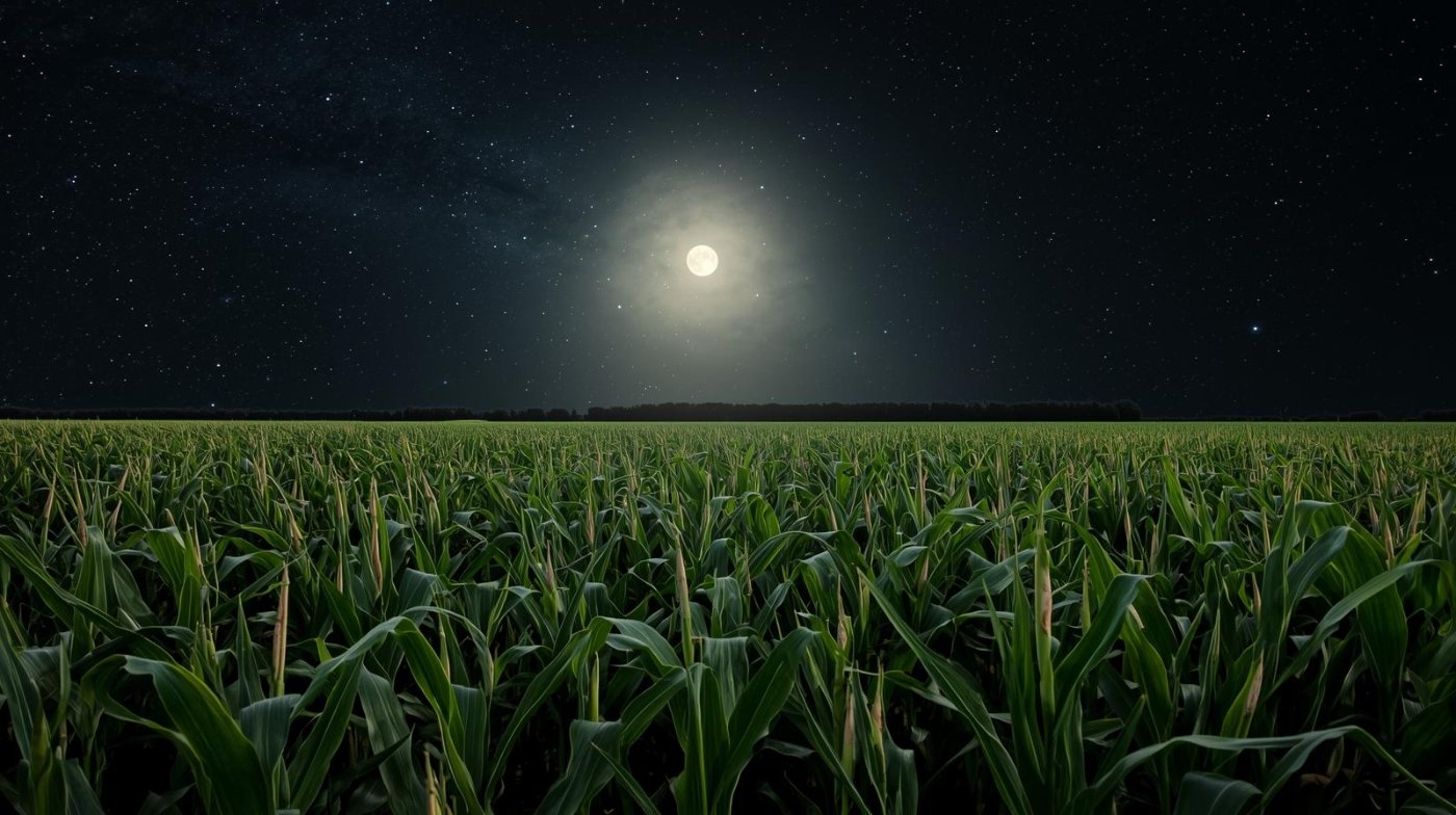 cielo estrellado con luna llena&nbsp;